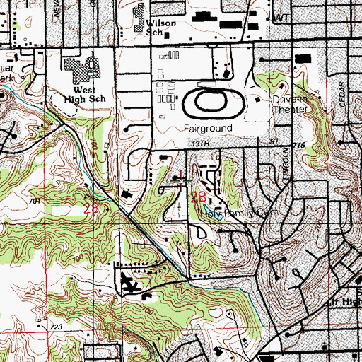 Topographic Map of Berean Church, IA