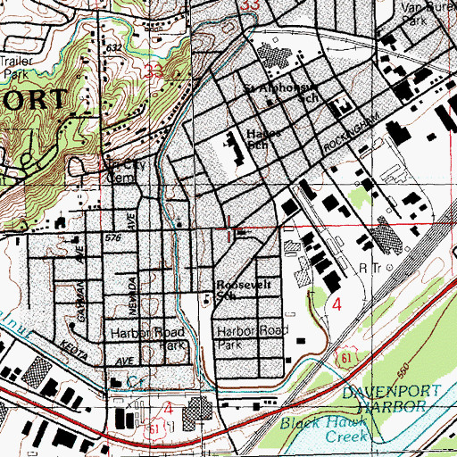 Topographic Map of Faith Gospel Church, IA