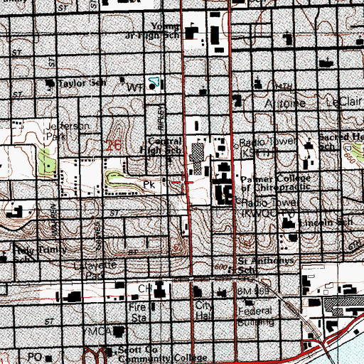 Topographic Map of Mount Olive Church, IA