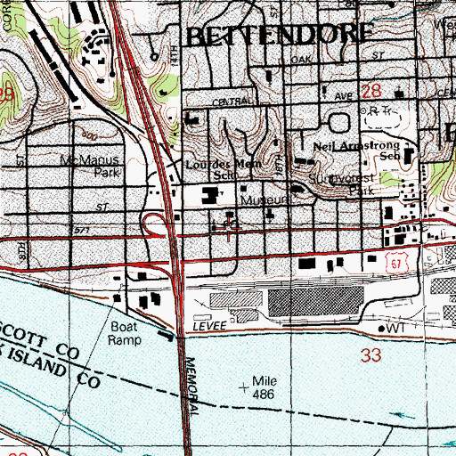 Topographic Map of Asamblea Church, IA