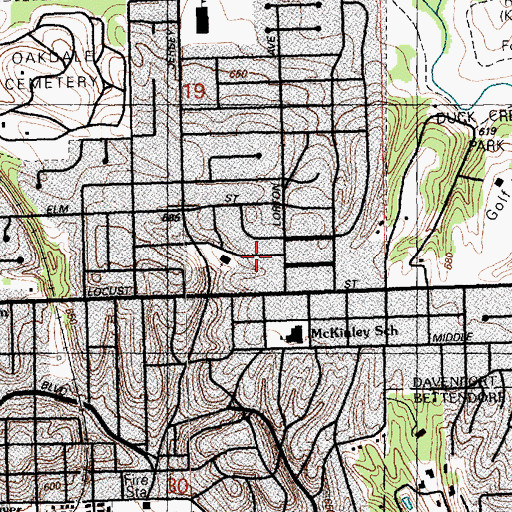 Topographic Map of Saint Andrews Church, IA