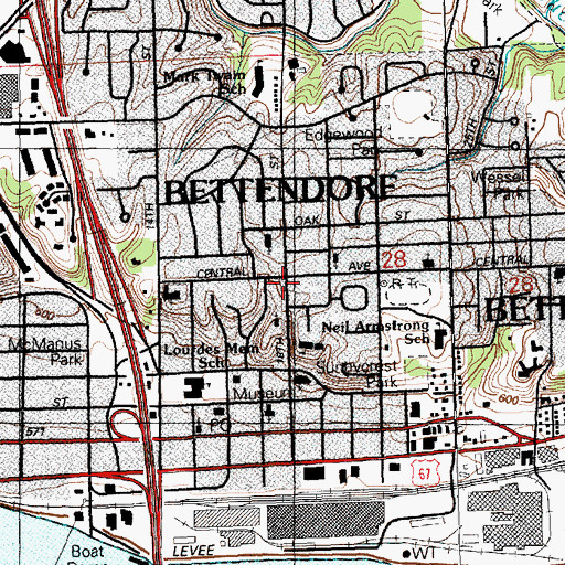 Topographic Map of Saint James Church, IA