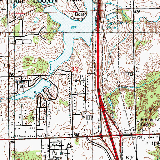 Topographic Map of Grace Church, IA