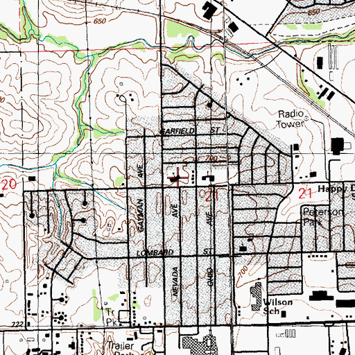 Topographic Map of Saint Albans Church, IA
