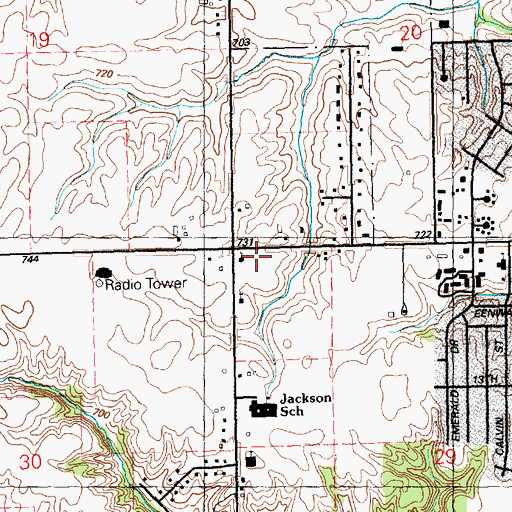 Topographic Map of Streetfire Gospel Church, IA