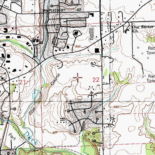 Topographic Map of Reformed Church of the Latter Day Saints, IA