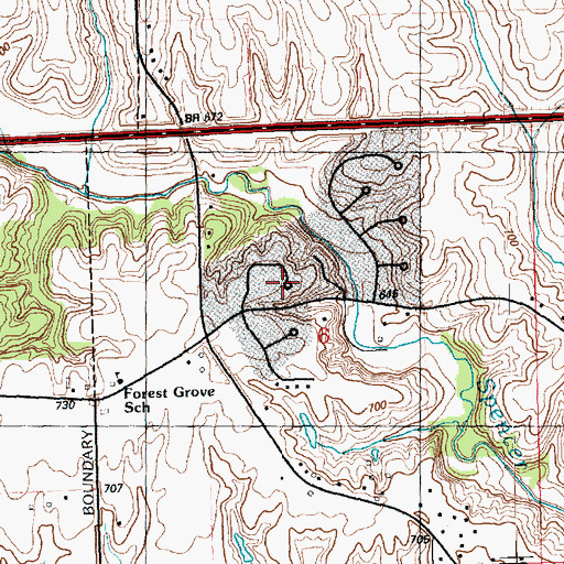 Topographic Map of Sherton Heights, IA