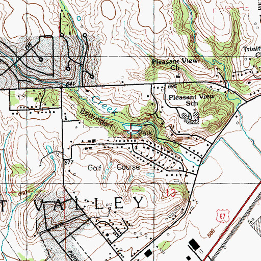 Topographic Map of McLamarrah Park, IA