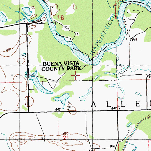 Topographic Map of Buena Vista County Park, IA