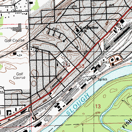Topographic Map of Chancy Park, IA