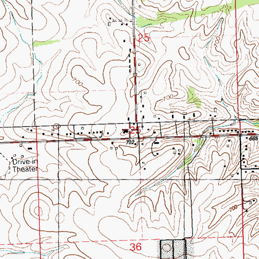 Topographic Map of First Church of the Nazarene, IA