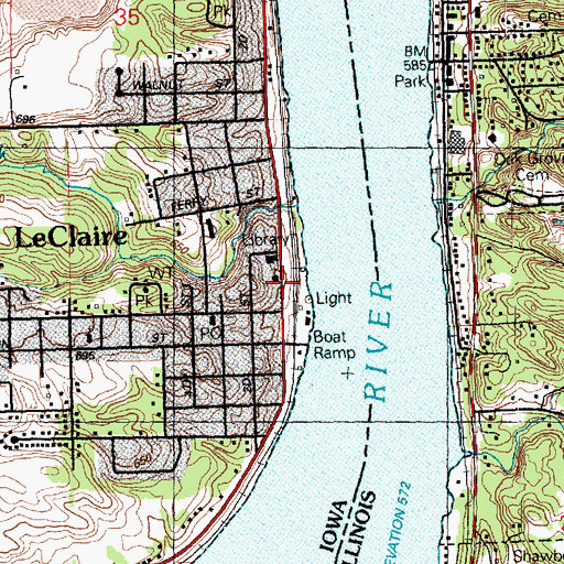 Topographic Map of Calvary Chapel, IA