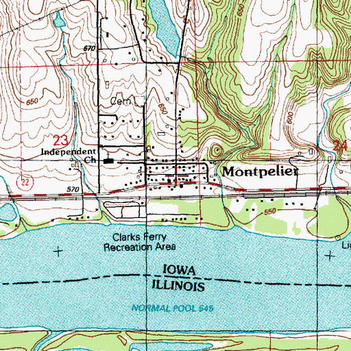 Topographic Map of House of Prayer Church, IA