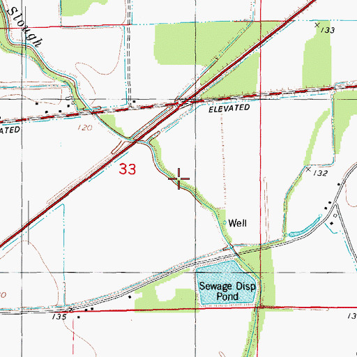Topographic Map of Big Bayou Slough, AR