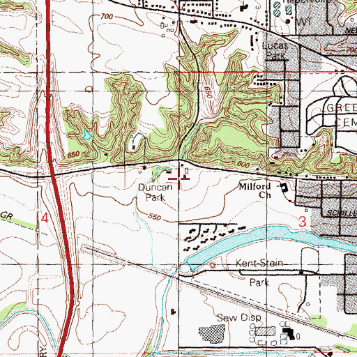 Topographic Map of John Duncan Park, IA