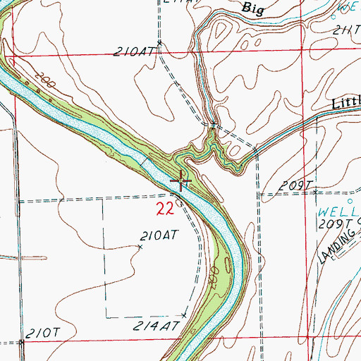 Topographic Map of Big Beaver Slough, AR