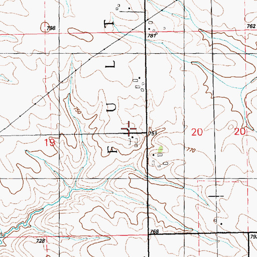 Topographic Map of Crab Apple School (historical), IA