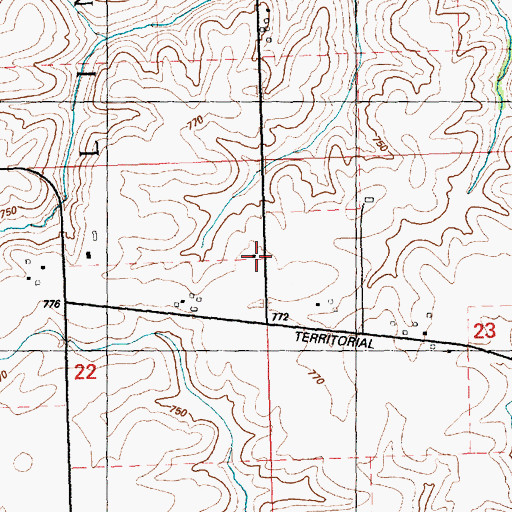 Topographic Map of Criswell School (historical), IA