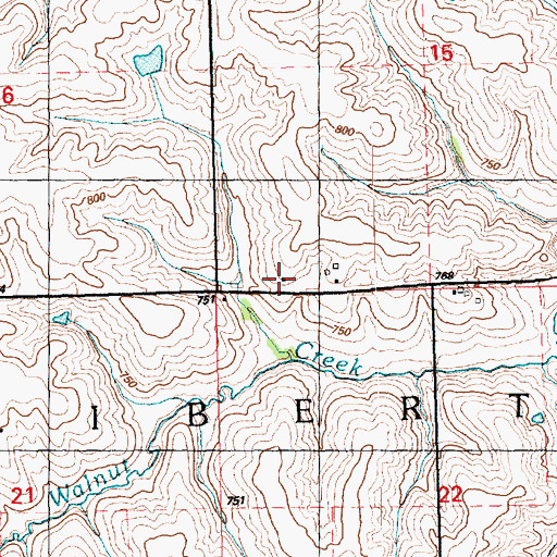 Topographic Map of Dreyir School (historical), IA