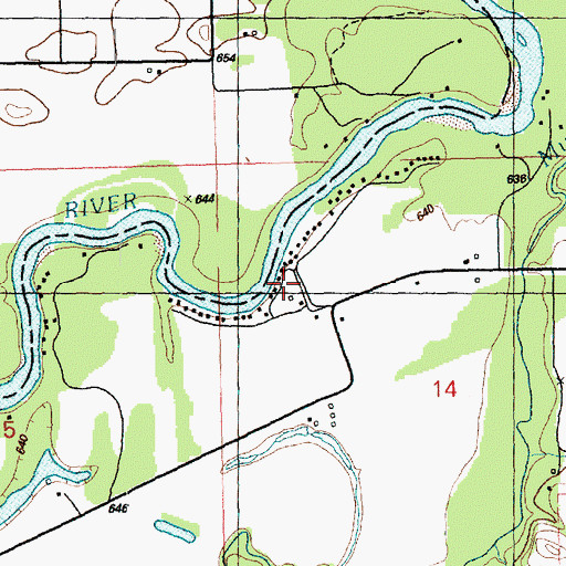 Topographic Map of Drumonds Camp (historical), IA