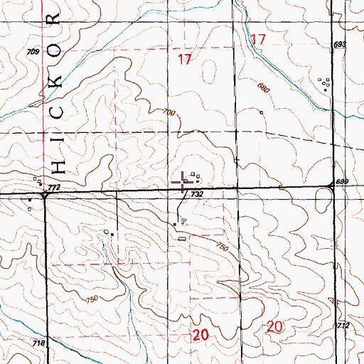 Topographic Map of Fairview Independent School (historical), IA