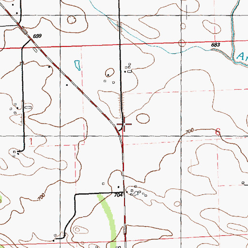 Topographic Map of Goff School (historical), IA