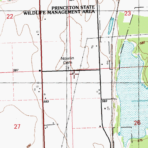 Topographic Map of Grassy Lane School (historical), IA