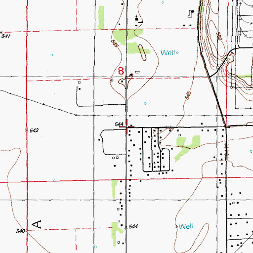 Topographic Map of Hopewell School (historical), IA