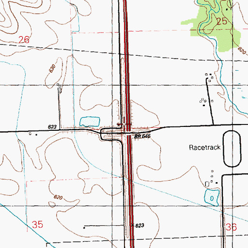 Topographic Map of Lincoln School (historical), IA
