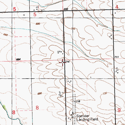 Topographic Map of Linn Grove Independent School (historical), IA