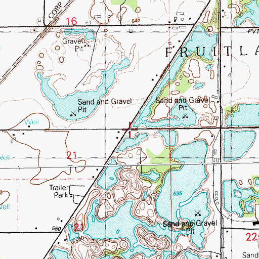 Topographic Map of Lone Tree School (historical), IA