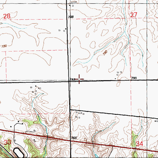 Topographic Map of Maple Grove School (historical), IA