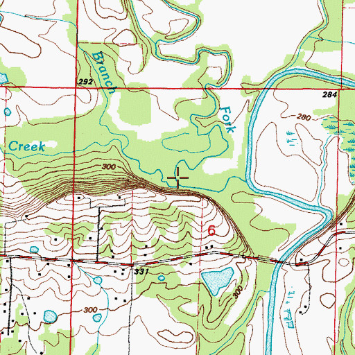 Topographic Map of Big Branch, AR
