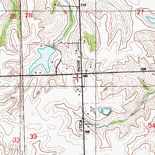 Topographic Map of Rock Spring School (historical), IA