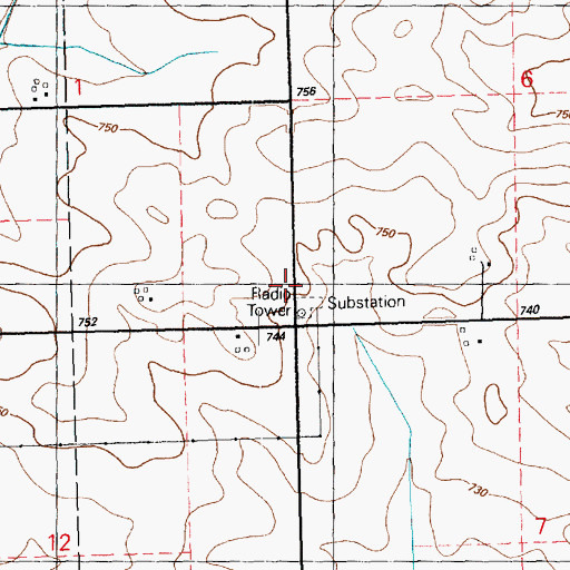 Topographic Map of Stemple School (historical), IA