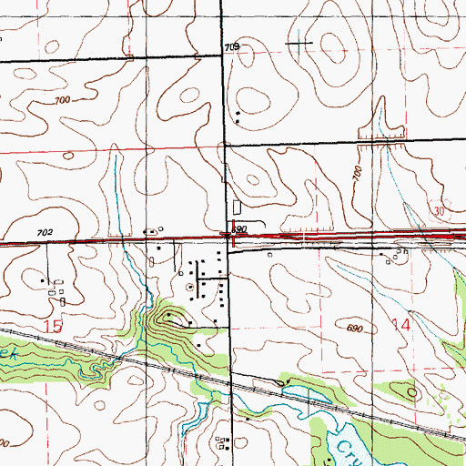 Topographic Map of Unity School (historical), IA