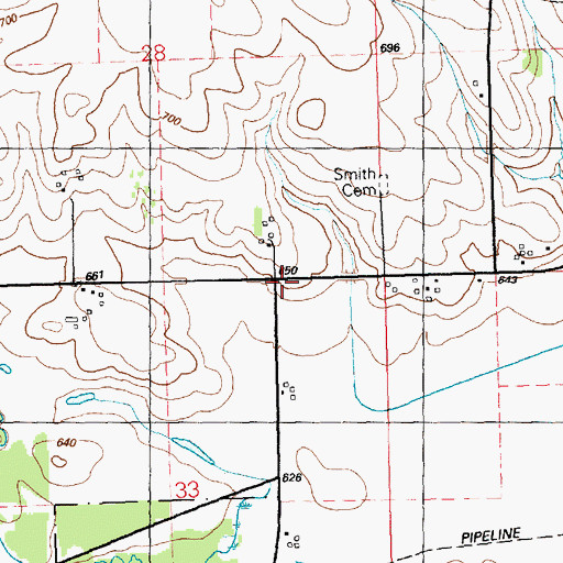 Topographic Map of Virginia School (historical), IA