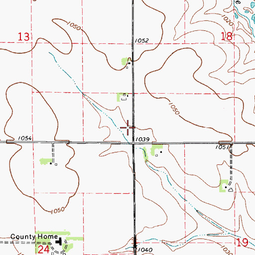 Topographic Map of Bremer County, IA
