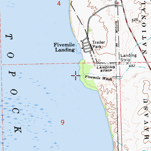 Topographic Map of Fivemile Wash, AZ