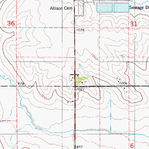 Topographic Map of Butler County, IA