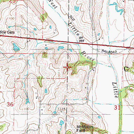 Topographic Map of Decatur County, IA