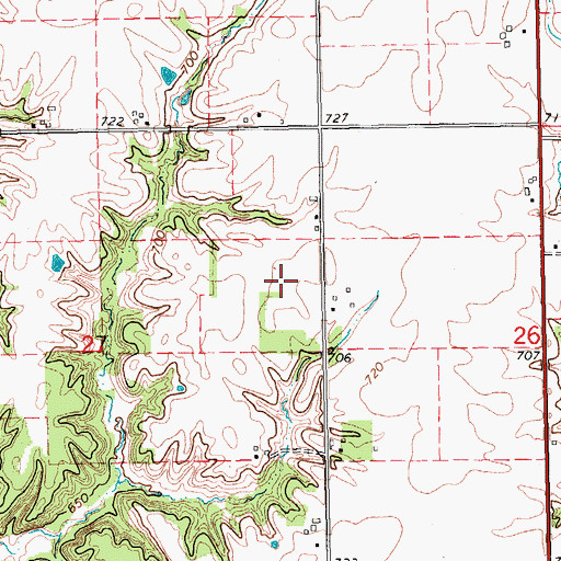 Topographic Map of Des Moines County, IA