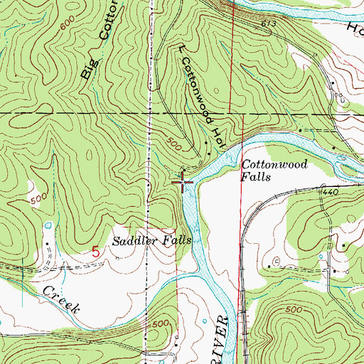 Topographic Map of Big Cottonwood Hollow, AR
