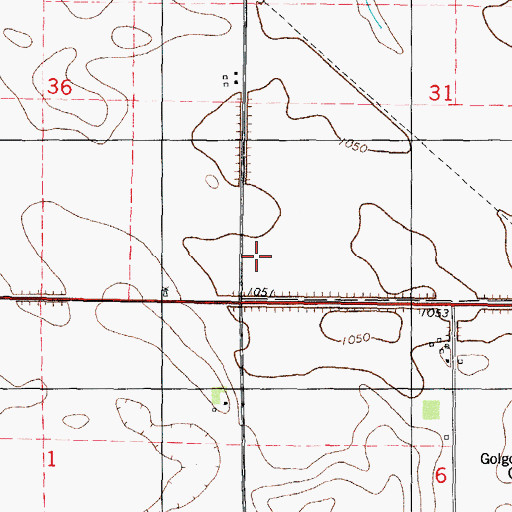 Topographic Map of Greene County, IA