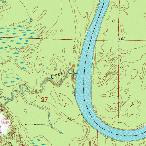 Topographic Map of Big Creek, AR