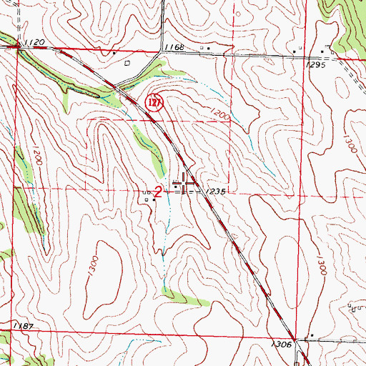 Topographic Map of Harrison County, IA