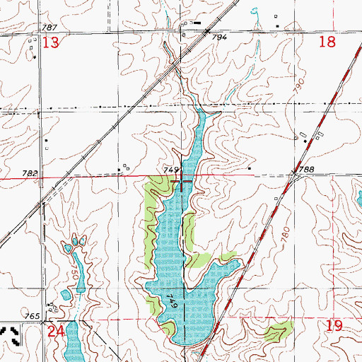 Topographic Map of Jefferson County, IA