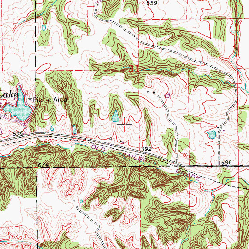 Topographic Map of Lee County, IA