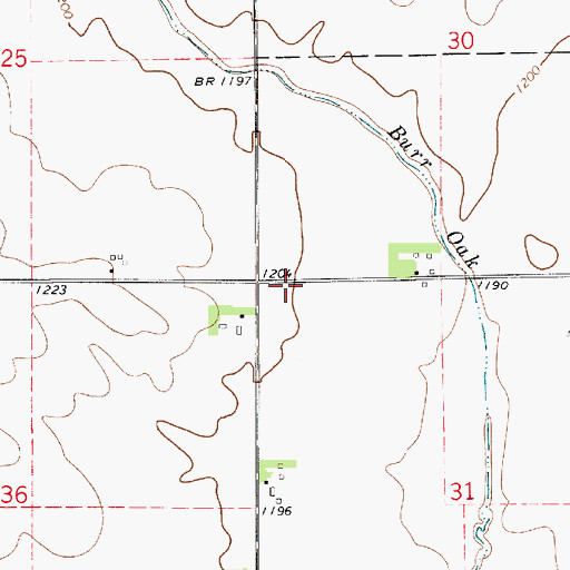 Topographic Map of Mitchell County, IA