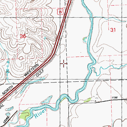 Topographic Map of Plymouth County, IA